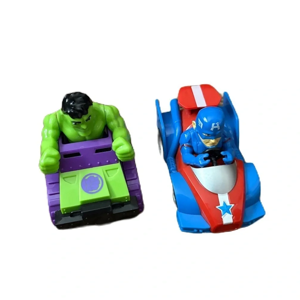 Marvel Hulk and Captain America Toy Cars Bundle Toy Green Blue Kids